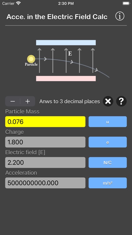 Acce. in Electric Field Calc screenshot-8