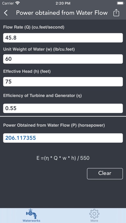 Waterworks Calculations screenshot-5