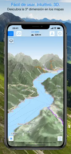 Screenshot 1 Maps 3D - Outdoor GPS iphone