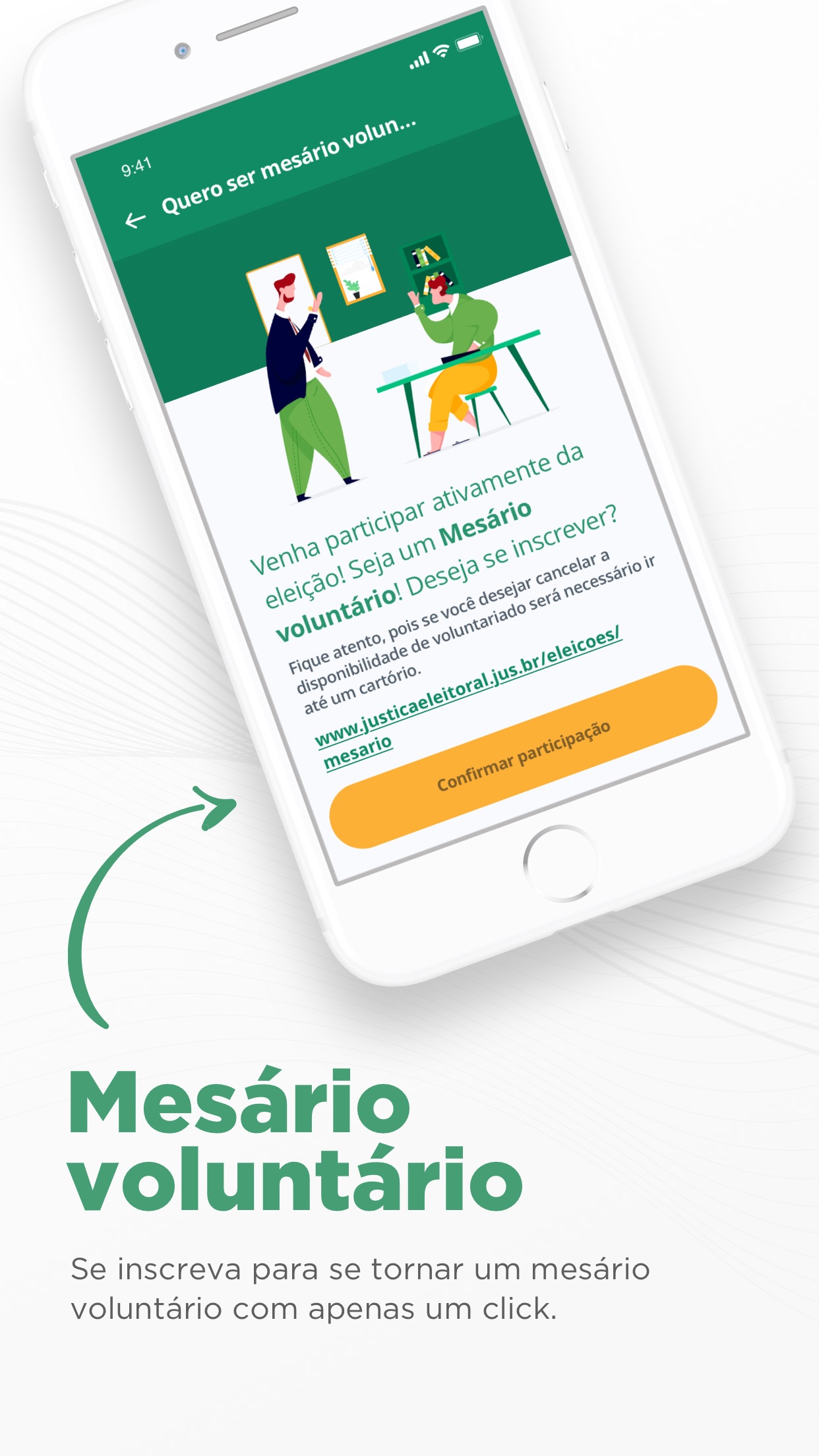 Screenshot do app e-Título