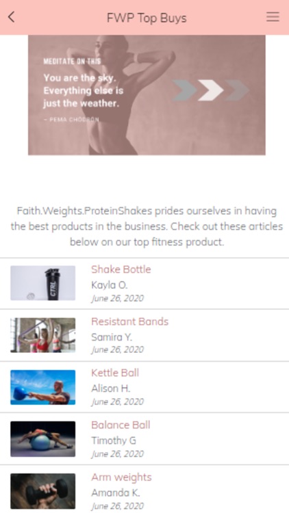 Faith Weights ProteinShakes