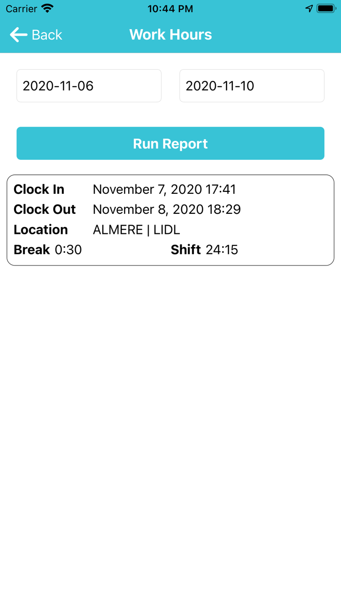 Working Hours - Time tracking