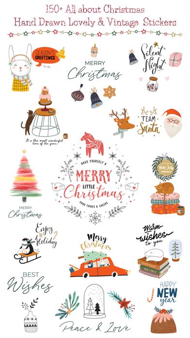 Christmas Hand Drawn Stickers screenshot 1