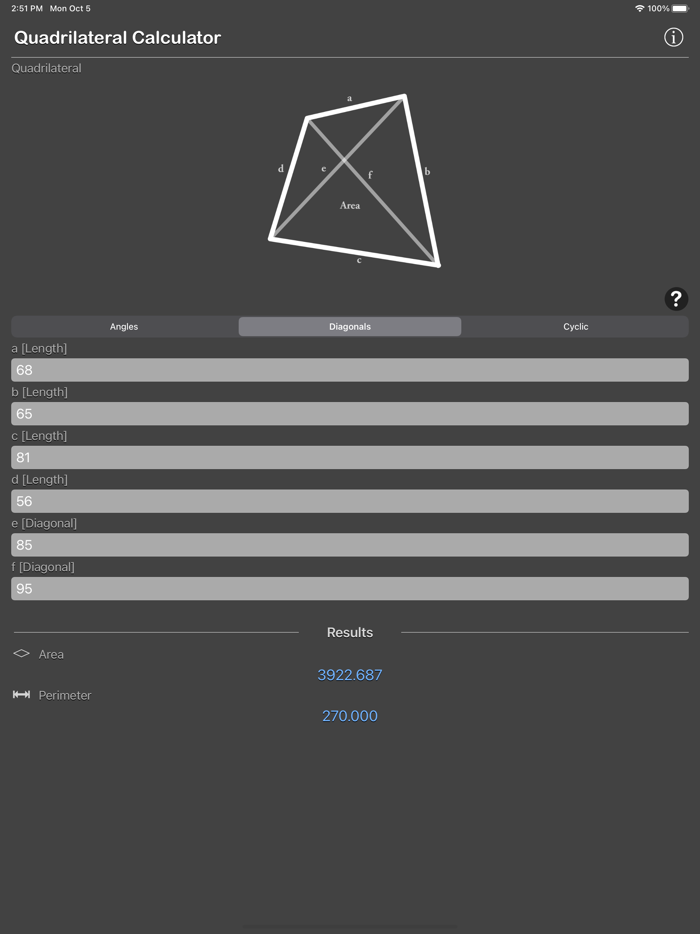 Quadrilateral Calculator