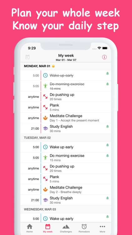 Week Plan - Organize your life