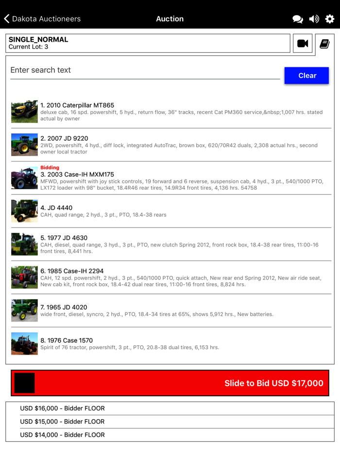 Dakota Auctioneers Live