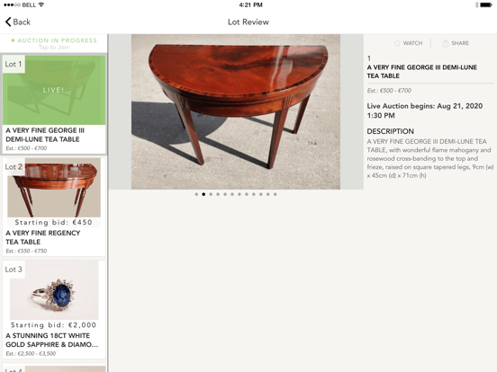 Hegarty Live Auctions screenshot 3