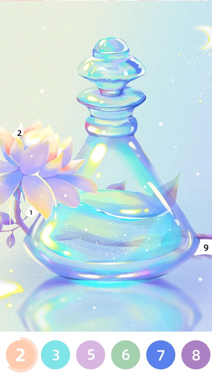 花花数字填色: 女生公主涂色绘本