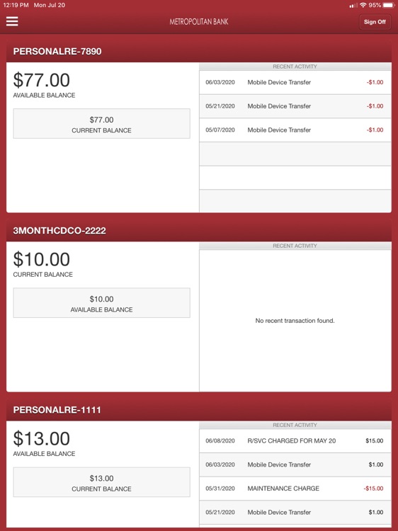 MetBank Mobile for iPad