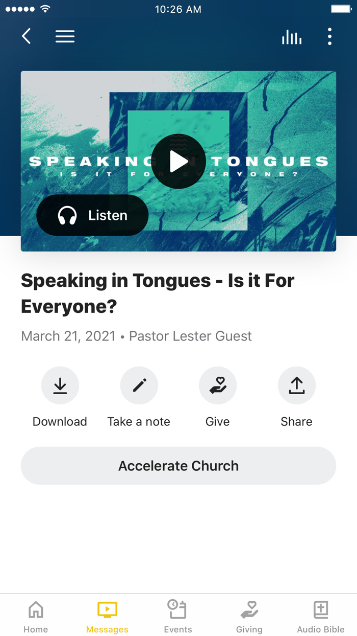 Accelerate Church MI