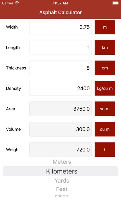 Asphalt Calculator