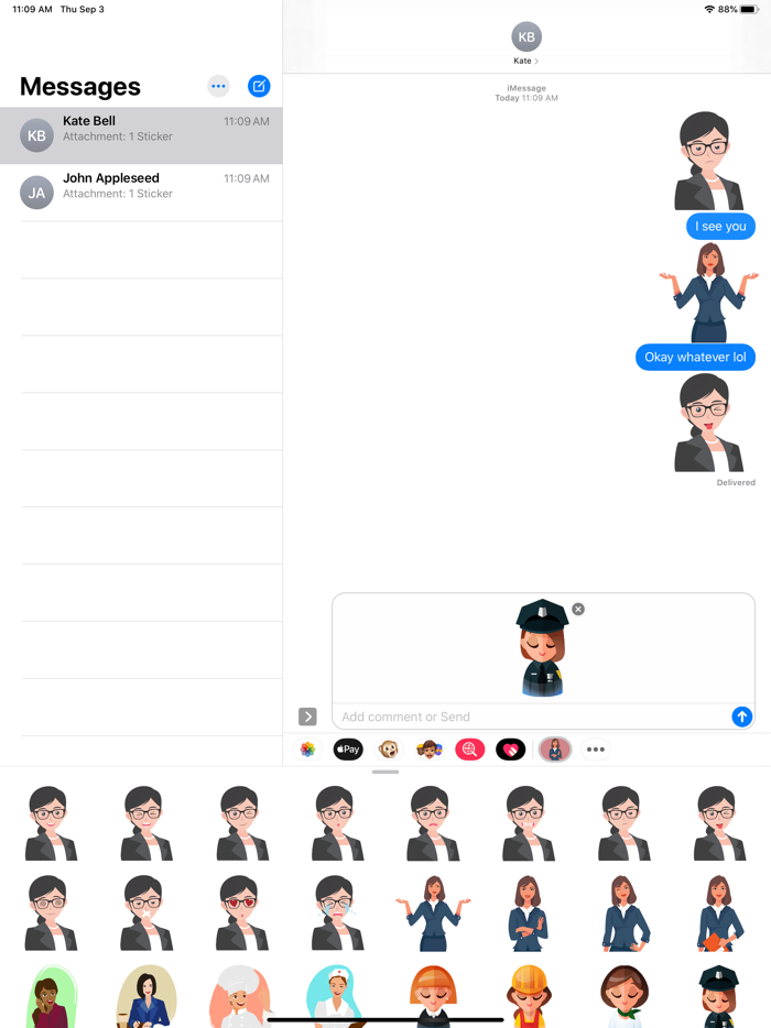 Business Lady Stickers