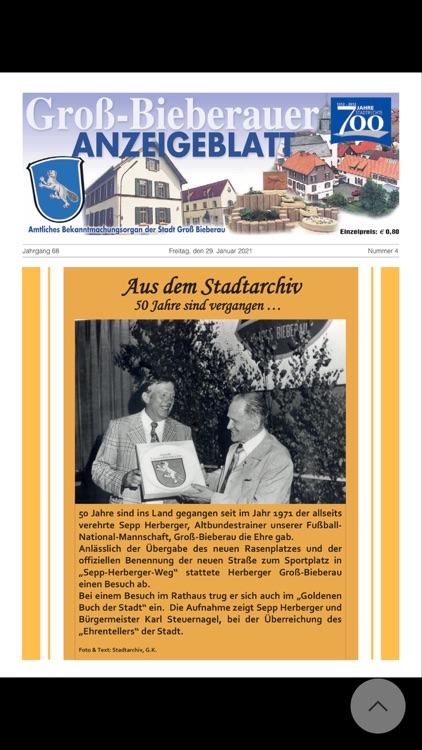 Groß-Bieberauer Anzeigeblatt