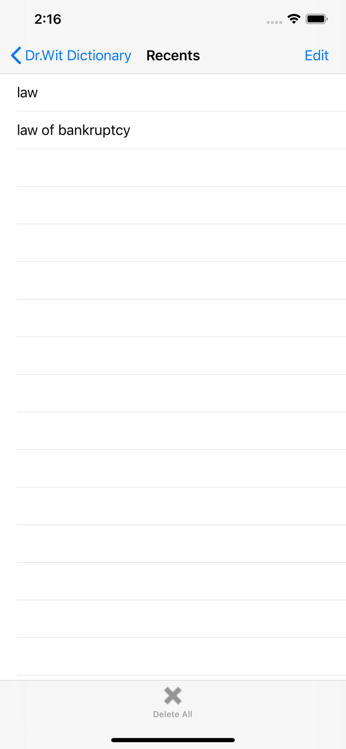 Dr. Wits Dictionary of Laws