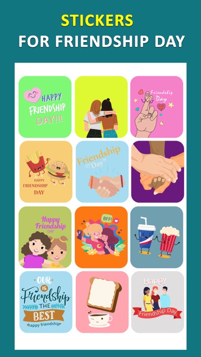 Friendship Day Stickers cards
