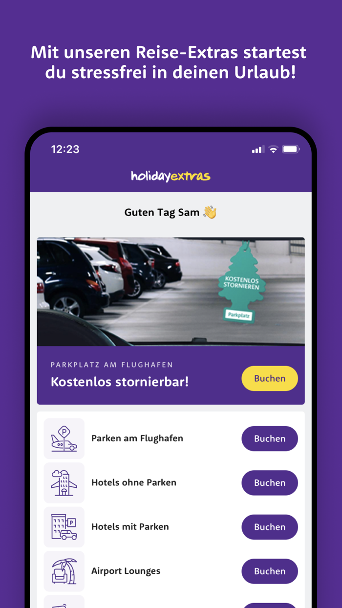 Holiday Extras Parken, Hotels