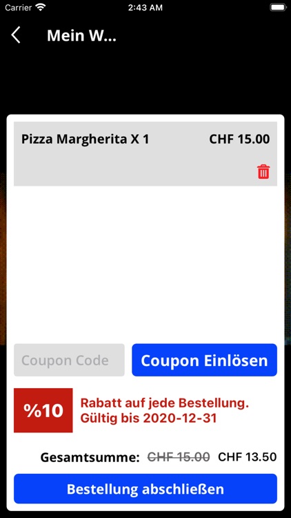 Bari Pizza Kurier Biel
