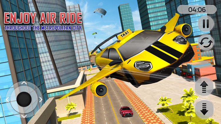 Flying Limo Taxi 3D screenshot-4