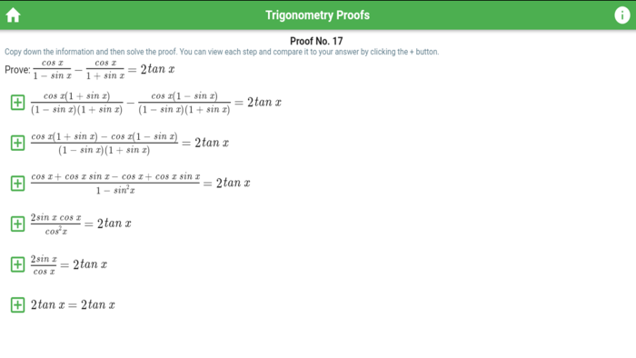Trigonometry Identities Proofs