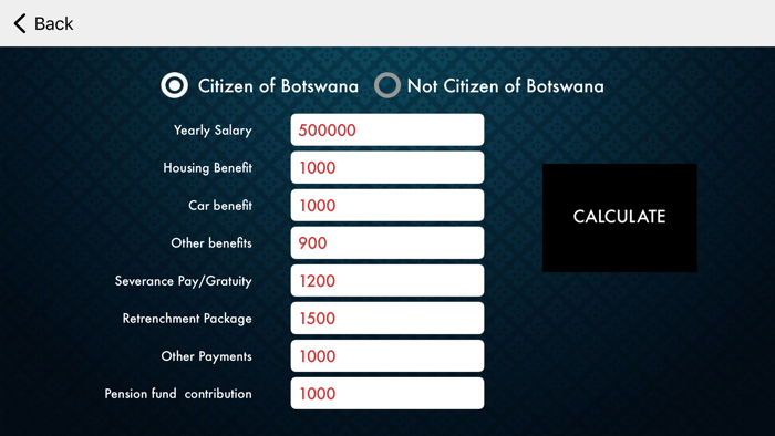 Botswana Tax Calculate