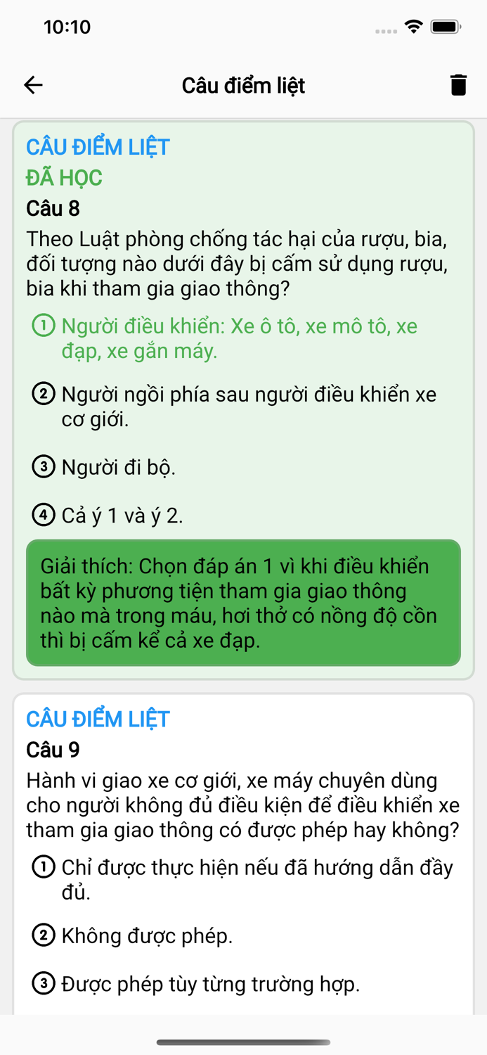 Ôn Thi GPLX 600 Câu Mới Nhất