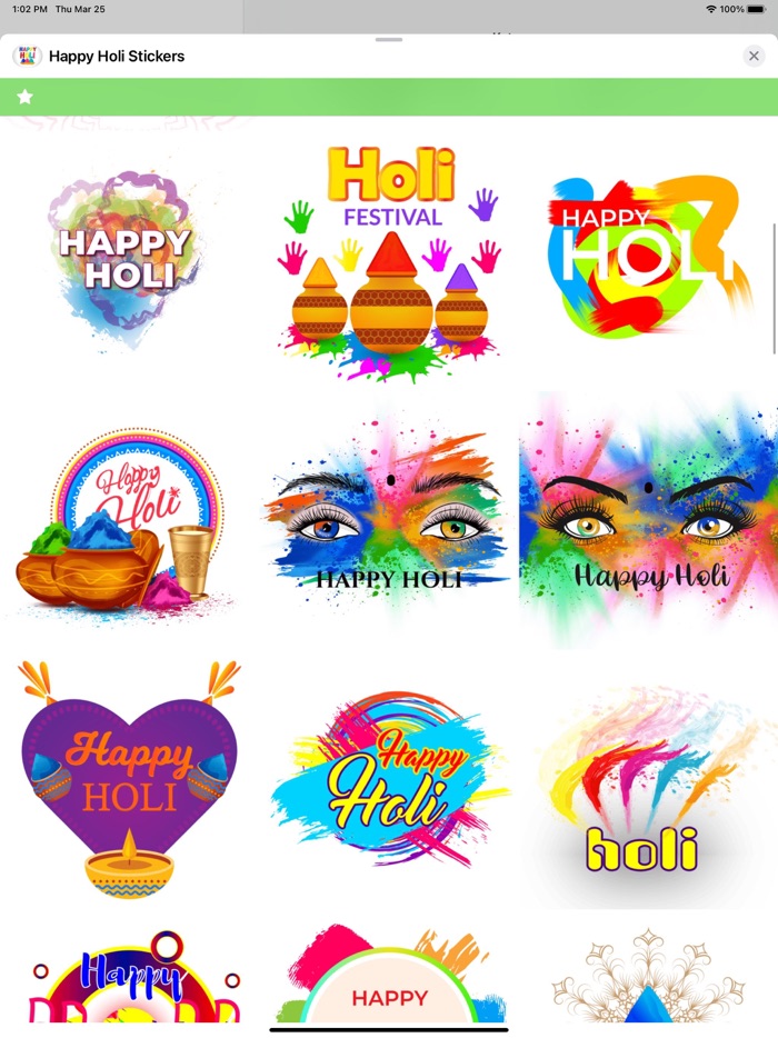Happy Holi Stickers