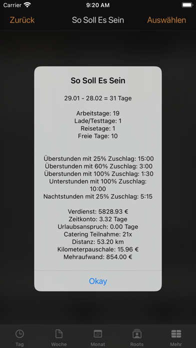 Überstunden 2022 app screenshot 6 by Rahmenfutter UG (haftungsbeschränkt) - appdatabase.net