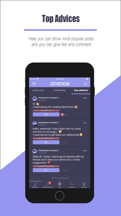 Advisor:Give Anonymous Advices screenshot-3
