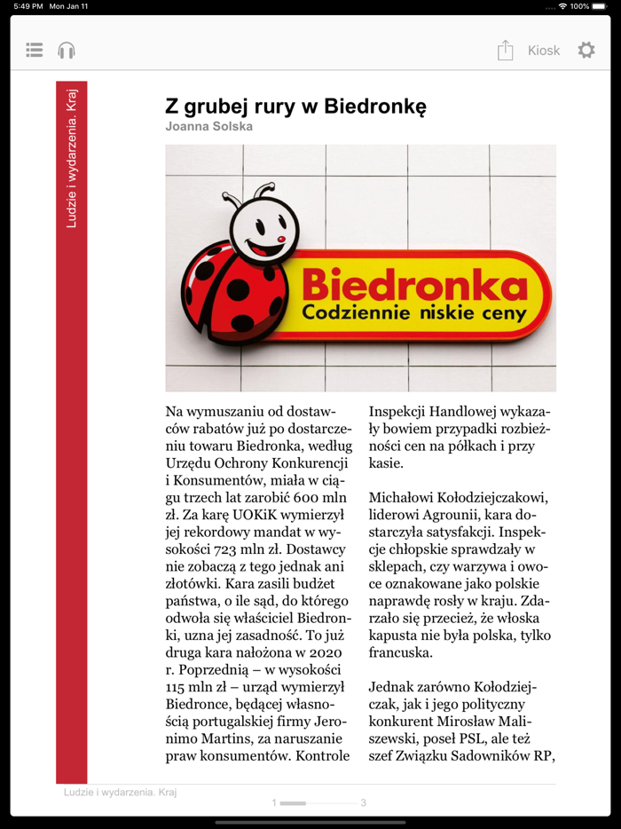 Polityka kiosk z wydaniami