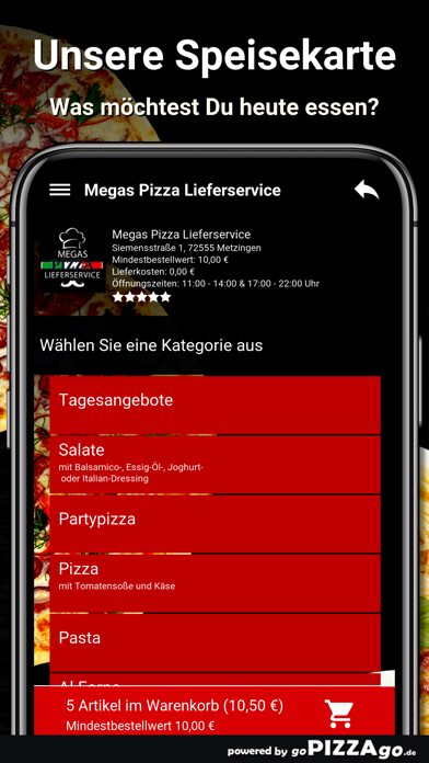 Megas Pizza Metzingen screenshot 4
