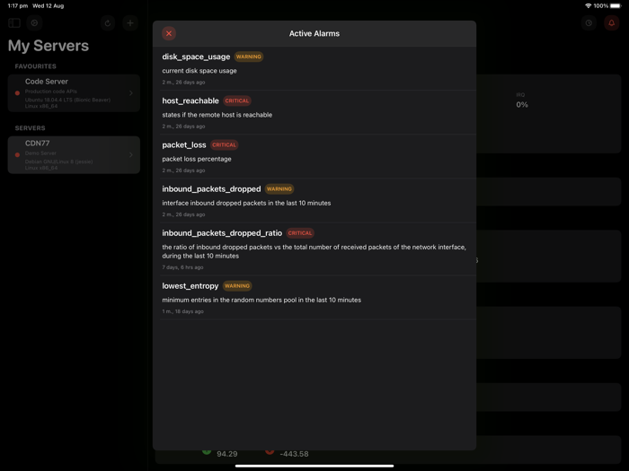 Netdata server monitoring