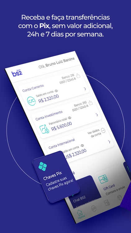 BS2: Pix, Cartão e Finanças
