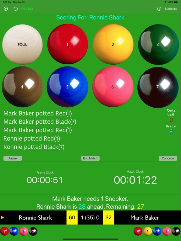 Snooker Score screenshot 4