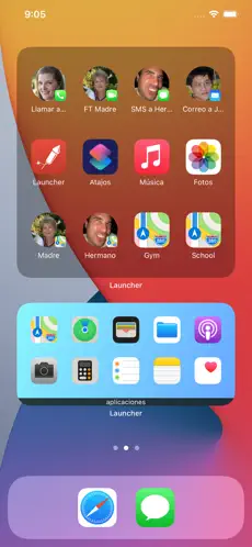 Screenshot 1 Launcher con múltiples widgets iphone