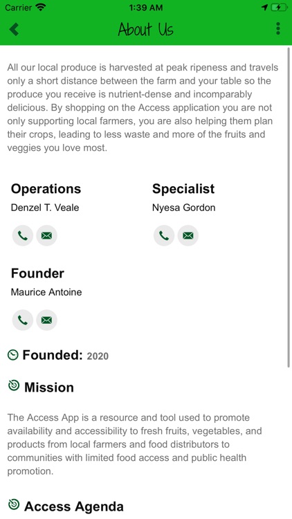 ACCESS: FARM TO TABLE