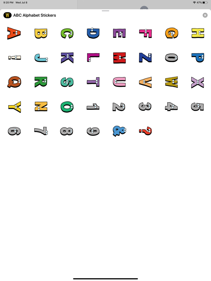 ABC Alphabet Stickers