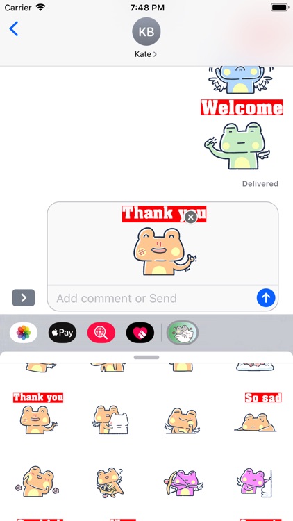 Cute Frog Stickers pack