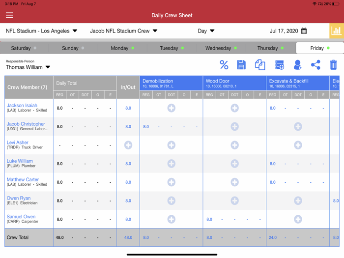 CMiC Mobile Crew Time