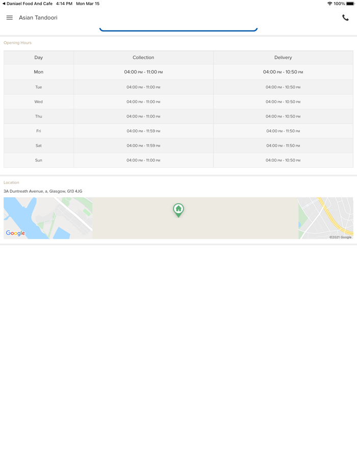 Asian Tandoori Glasgow.