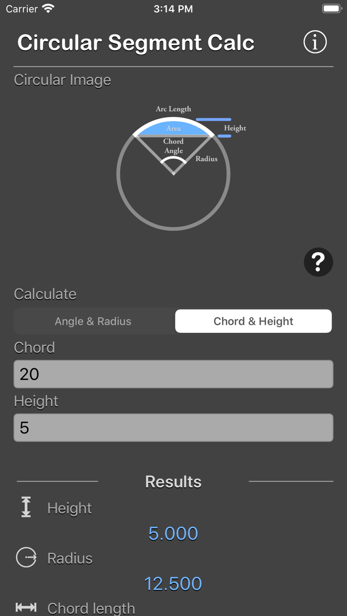 Circular Segment Calculator