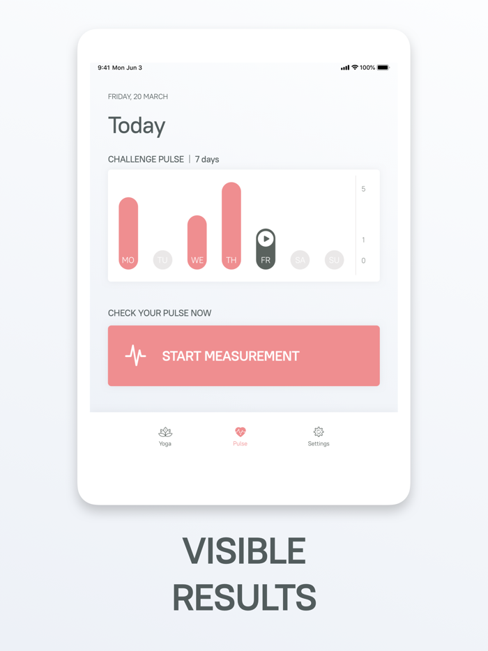 Heart Beat Rate. Daily yoga.