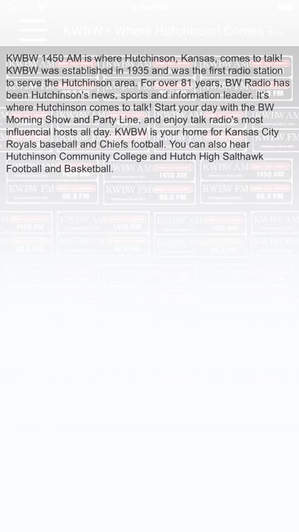 KWBW Radio, Hutchinson, KS
