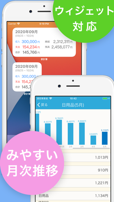 家計簿 簡単お小遣い帳 人気の家計簿 かけいぼ Iphoneアプリ アプステ