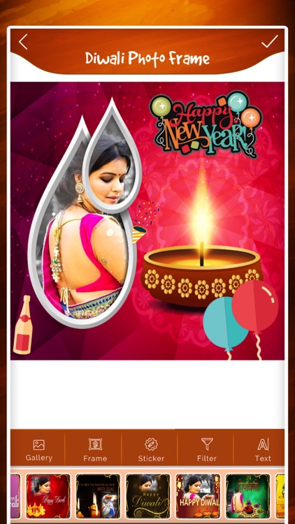 Diwali Photo Frame - Sticker