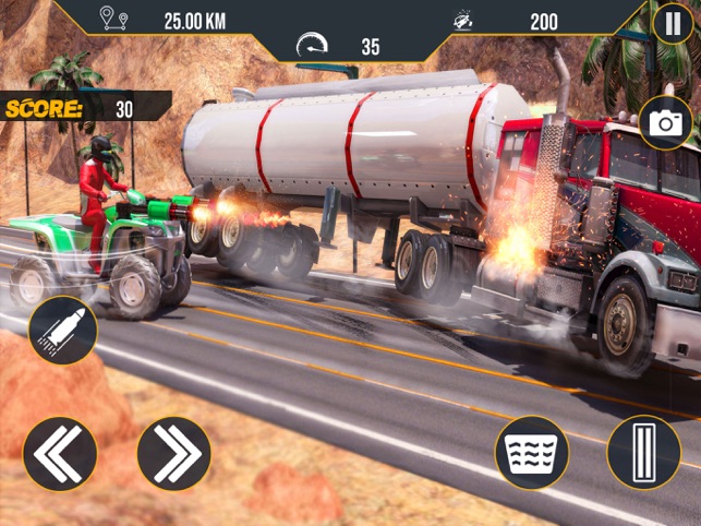 ATV Quad Bike Traffic Shooter, game for IOS