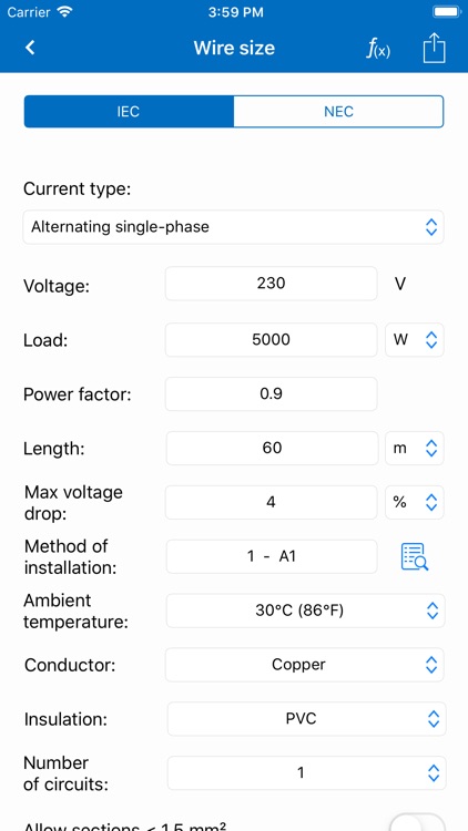 Electrical Calculations PRO screenshot-1