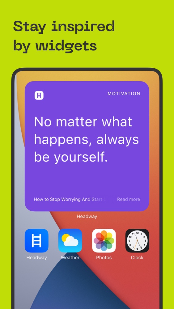 Headway Book Ideas in Widgets App for iPhone Free Download Headway