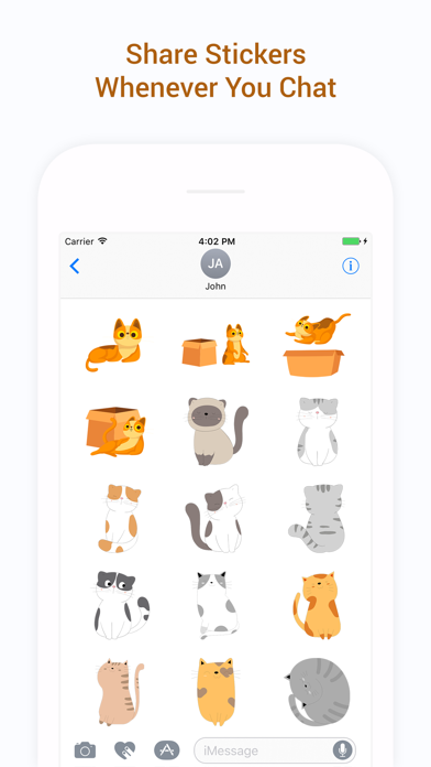 How to cancel & delete Cute Cat Chat Funny Stickers from iphone & ipad 3