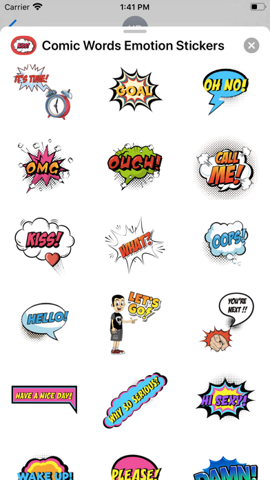 Comic Words Emotion Stickers screenshot 3