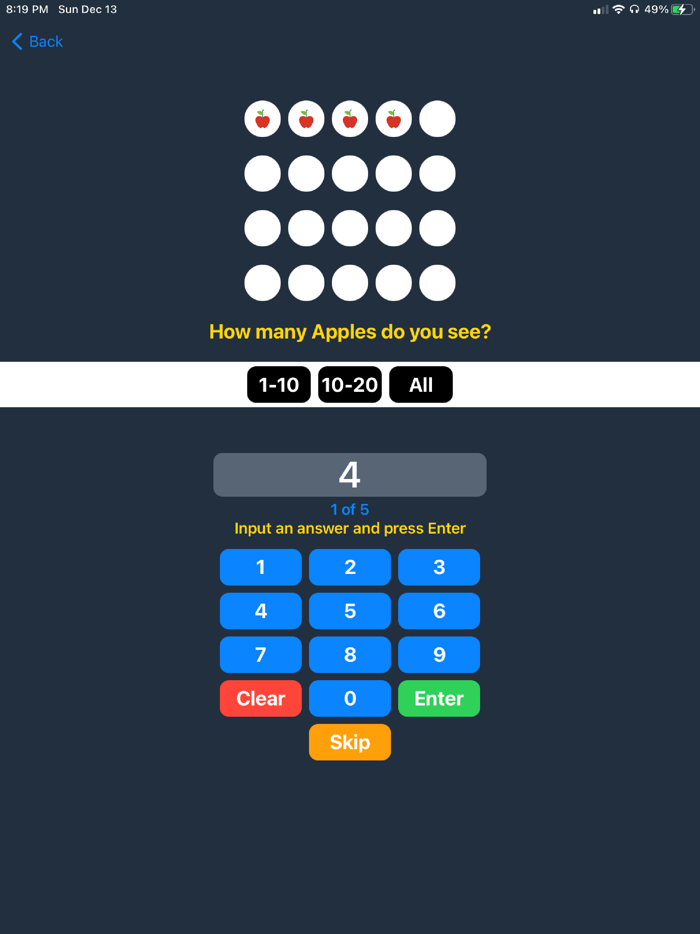 Visual Arithmetic Math Drills